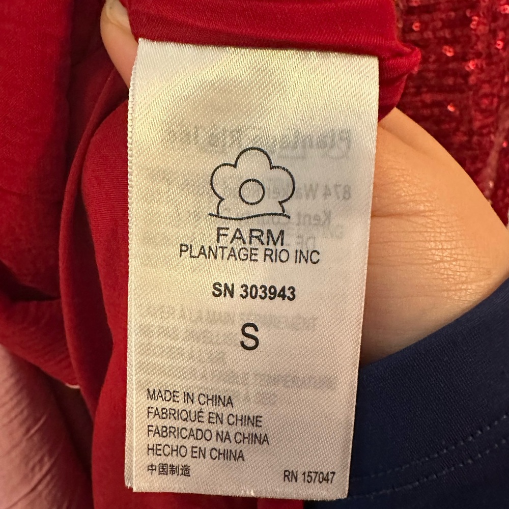 FARM Rio Red and Pink Sequin Midi Dress - Picture 8 of 12